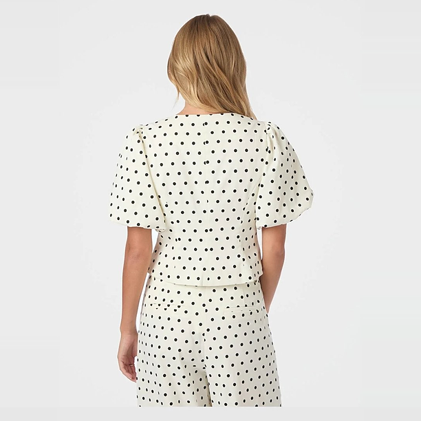 ANELA DOT BLOUSE Wit