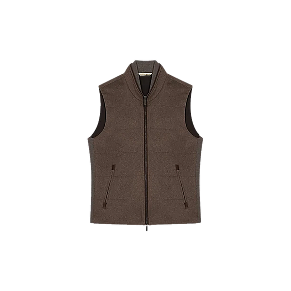 ARENA CASHMERE VEST W/KNIT&ALC
