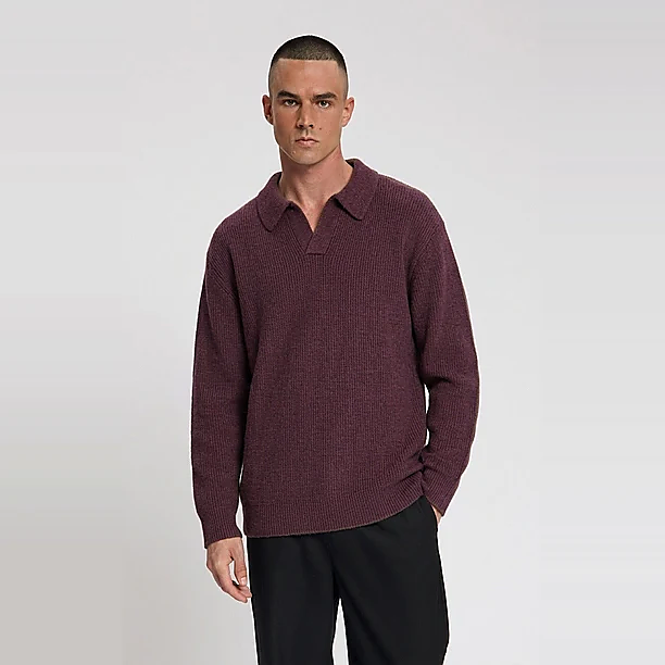 ARES KNITTED POLO Flieder