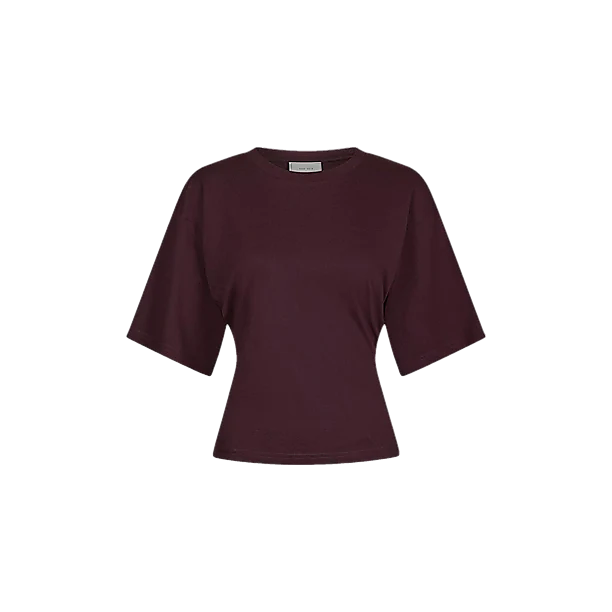 ASHA BOXY TEE Bordeaux