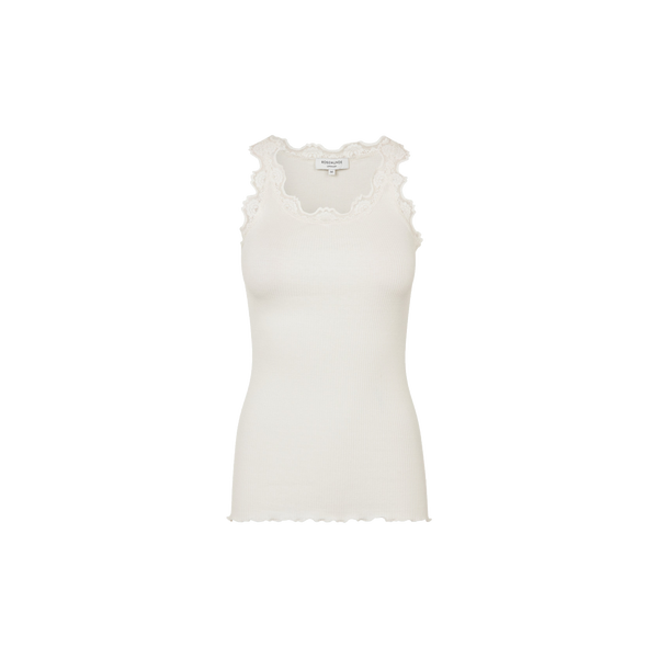BABETTE SILK SL UNECK LONG LACE TOP