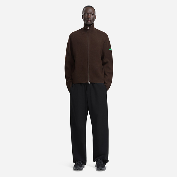 BADGE KNIT CARDIGAN Bruin