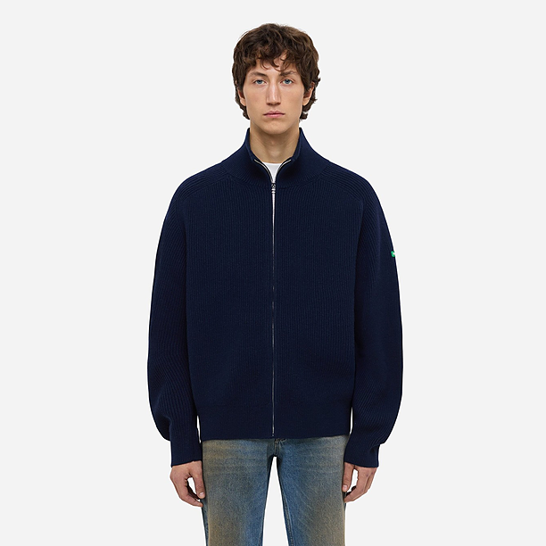 BADGE KNIT CARDIGAN Marine