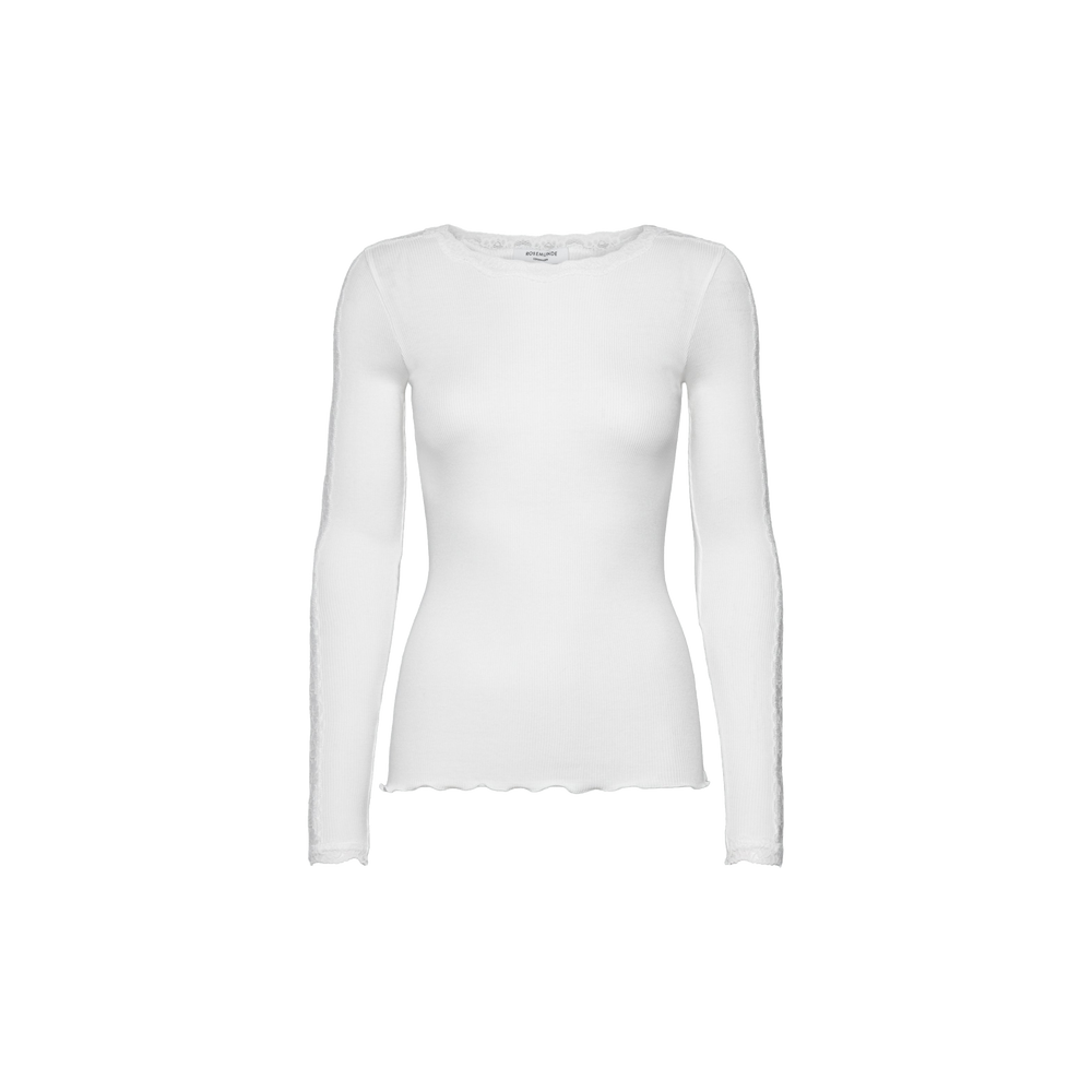 BERNADINE ORGAINIC LS ONECK LACE Wit