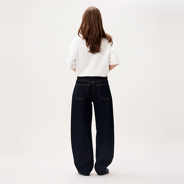 Bold barrel fit jeans (NOOS) Blauw