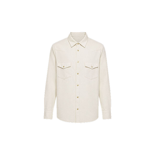 CAMICIA WESTERN VELLUTO TINTO Off White