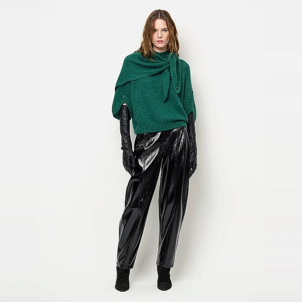 CAPE SWEATER Groen