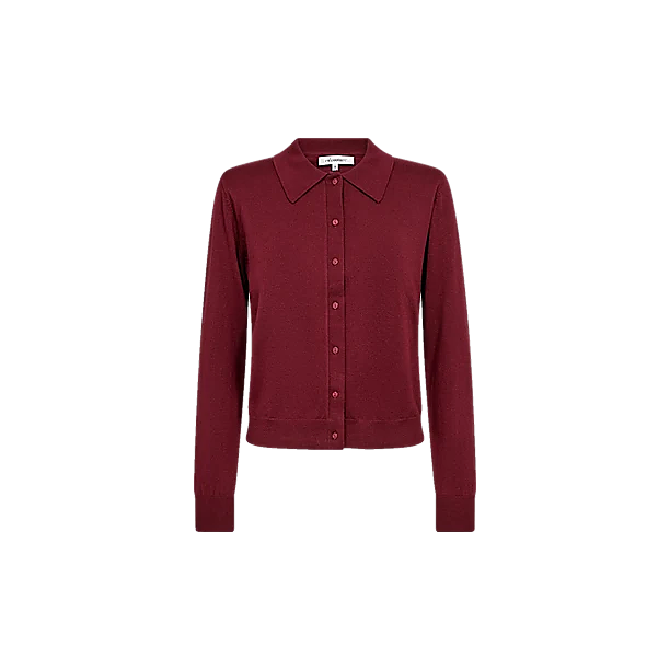 CORYCC PADDED LS CARDIGAN Rood