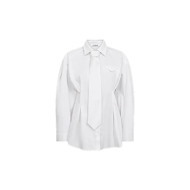 DAILACC TIE PLEAT SHIRT Wit
