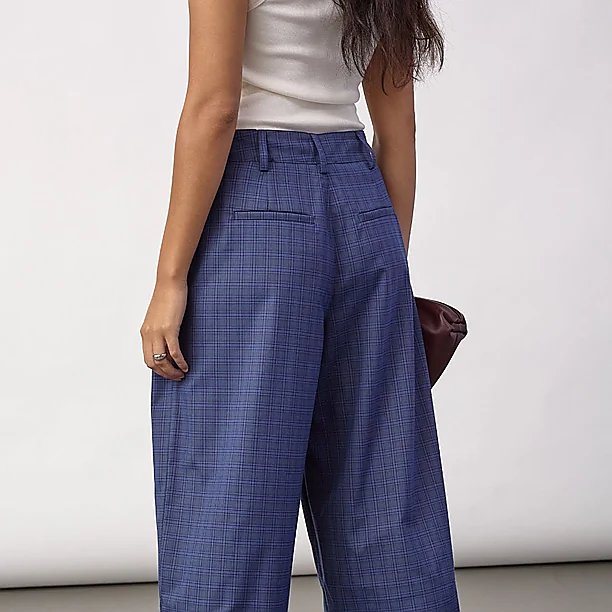 DAXTERCC CHECK PANT Blauw