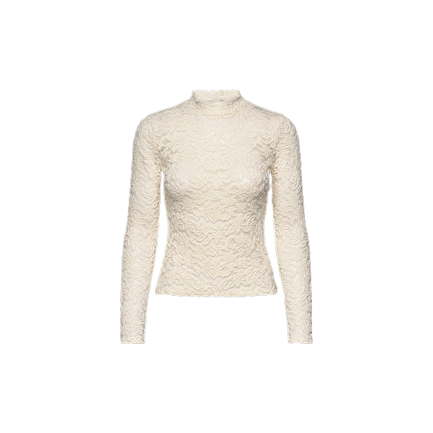 DELICIA LS TURTLENECK SHIRT Ecru