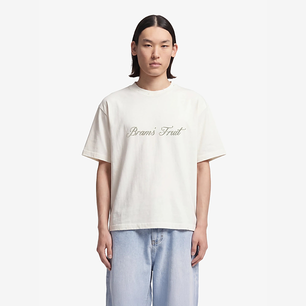 DISTRESSED SCRIPT LOGO T-SHIRT Off White