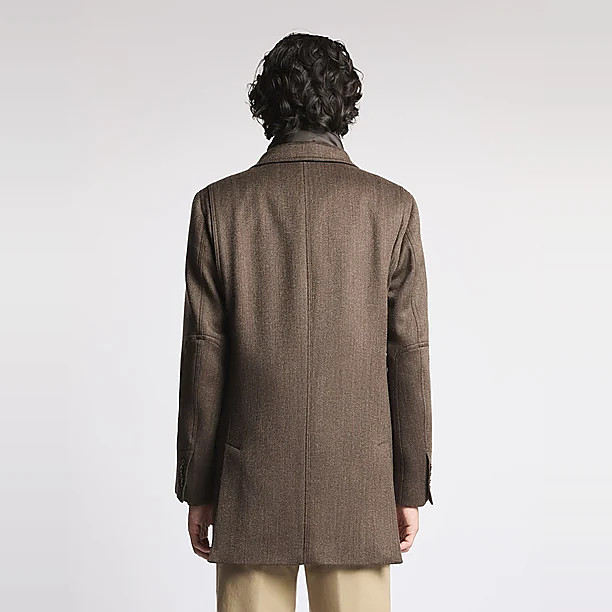 DRIVING DOUBLE COAT Grijs