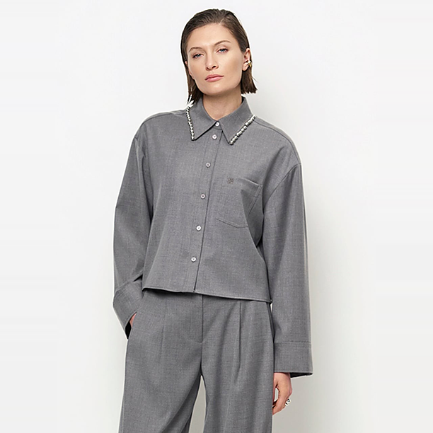 EMBELLISHED SHIRT Grijs