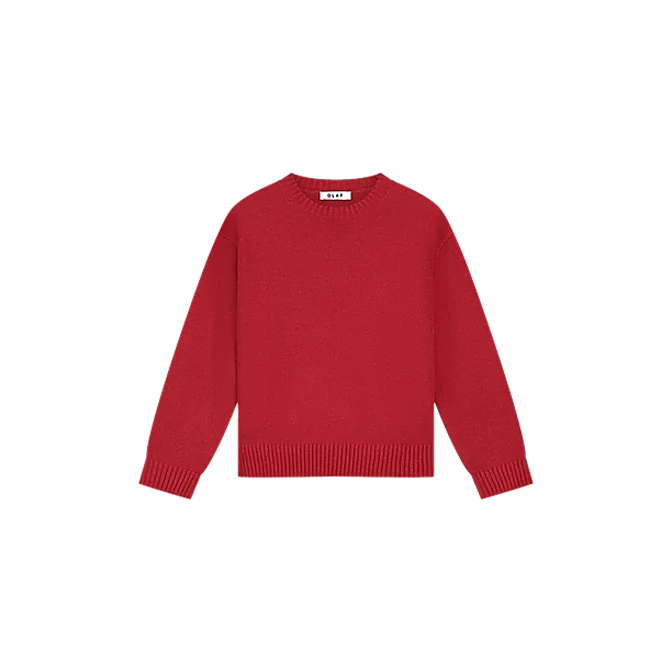 ESSENTIAL KNITTED CREWNECK Rood