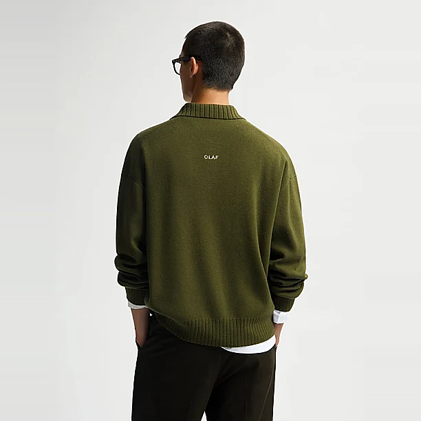 ESSENTIAL KNITTED POLO Groen