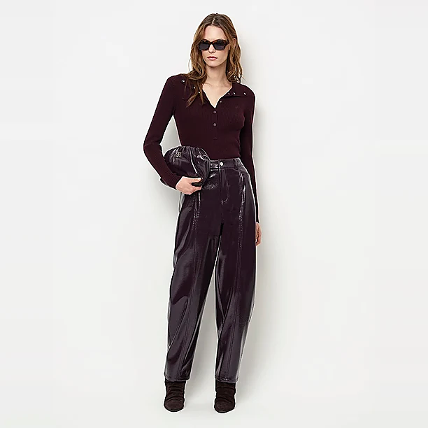FAUX LEAHTER PANTS Rose
