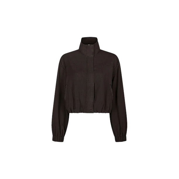 FILICITY ZIP BLOUSE Donker Bruin