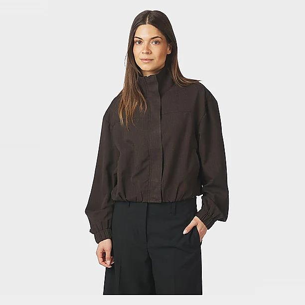 FILICITY ZIP BLOUSE Donker Bruin