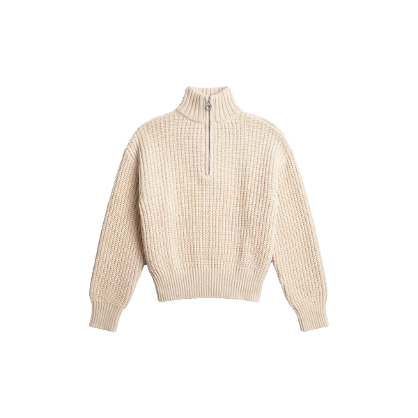 FISHERMAN QUARTER ZIP KNIT