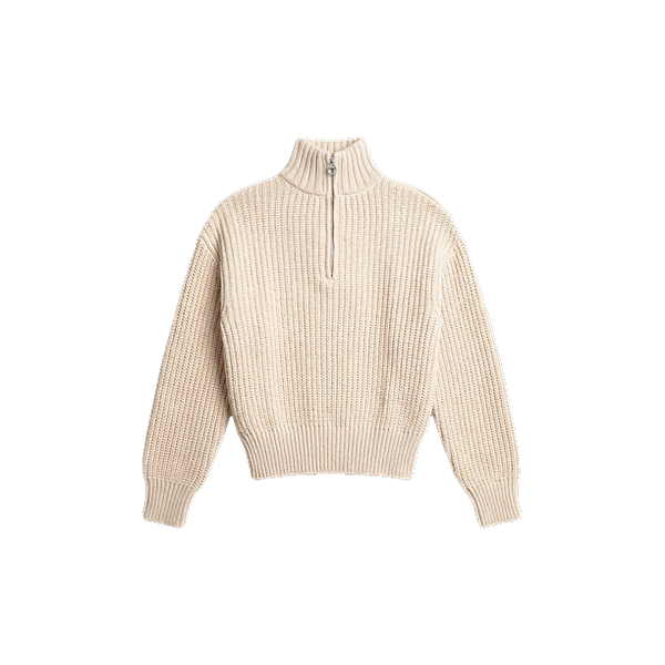 FISHERMAN QUARTER ZIP KNIT