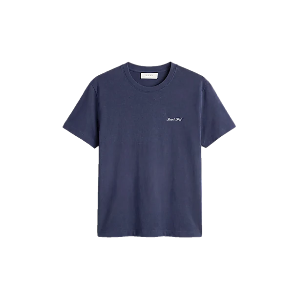 FITTED SCRIPT LOGO T-SHIRT Blauw