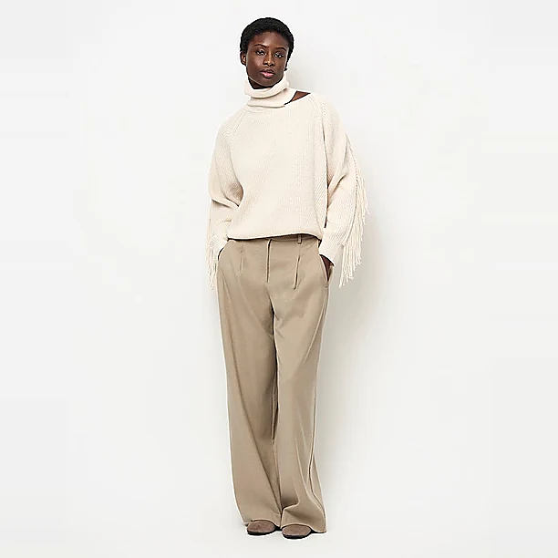 FRINGE SWEATER Ecru