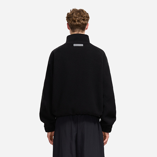 FROSTED BADGE FLEECE JACKET Zwart