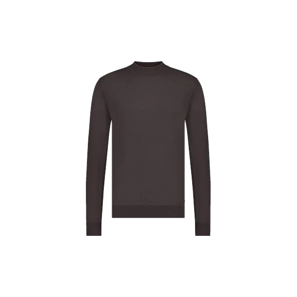 GOY PULLOVER MOCKNECK MERINO Bruin