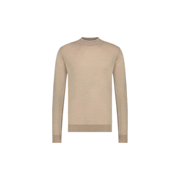 GOY PULLOVER MOCKNECK MERINO Zand