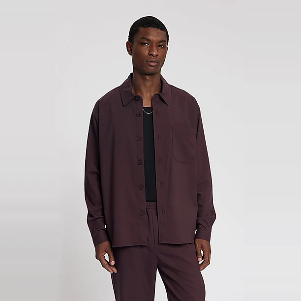 HAPI BRUSHED TWILL SHIRT Petrol