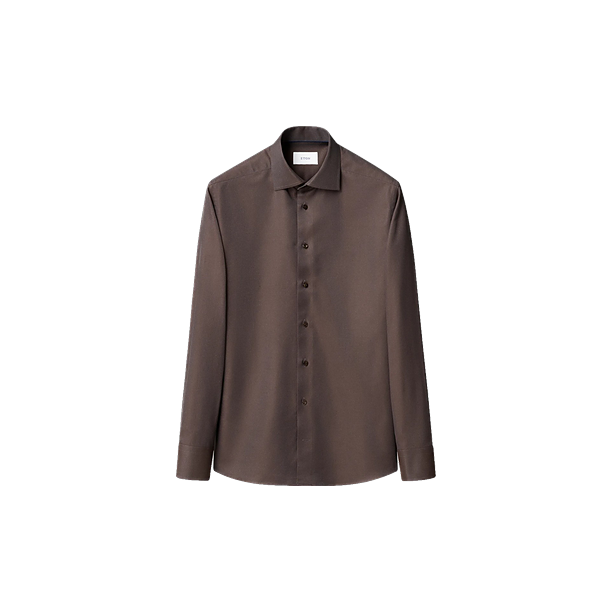 Herringbone Signature Twill Shirt Bruin