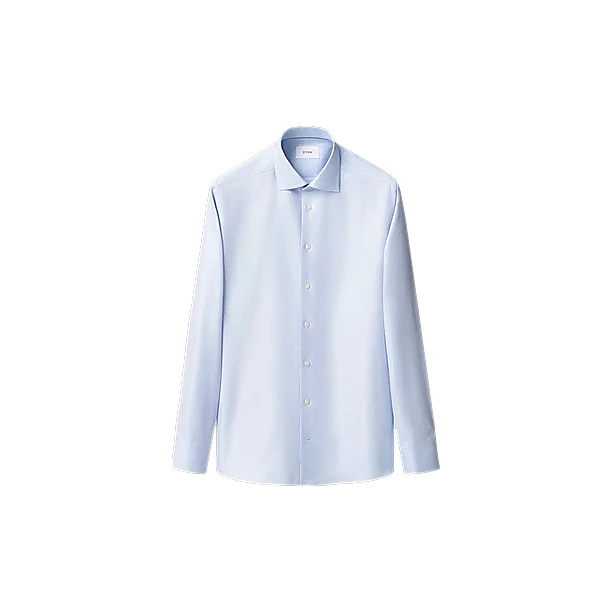Herringbone Signature Twill Shirt Licht Blauw