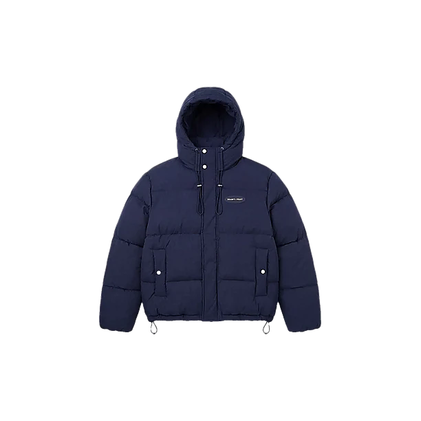 HOODED PUFFER JACKET Marine