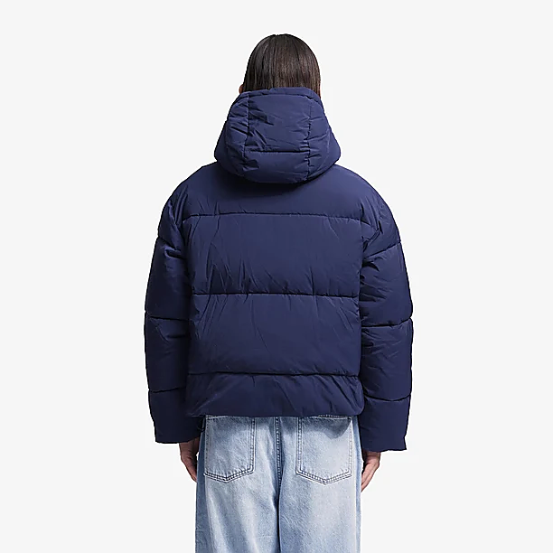 HOODED PUFFER JACKET Marine