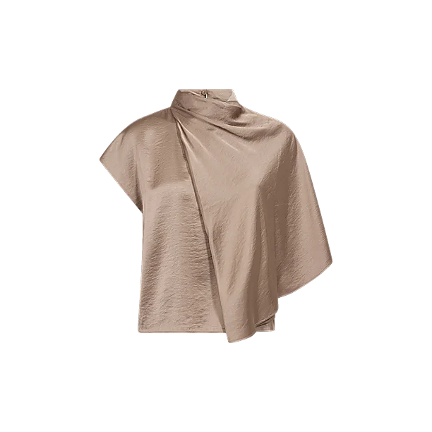 IDUNCC CAPE SS BLOUSE Bruin