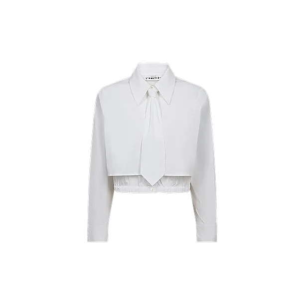 INEZ TIE SHIRT Wit