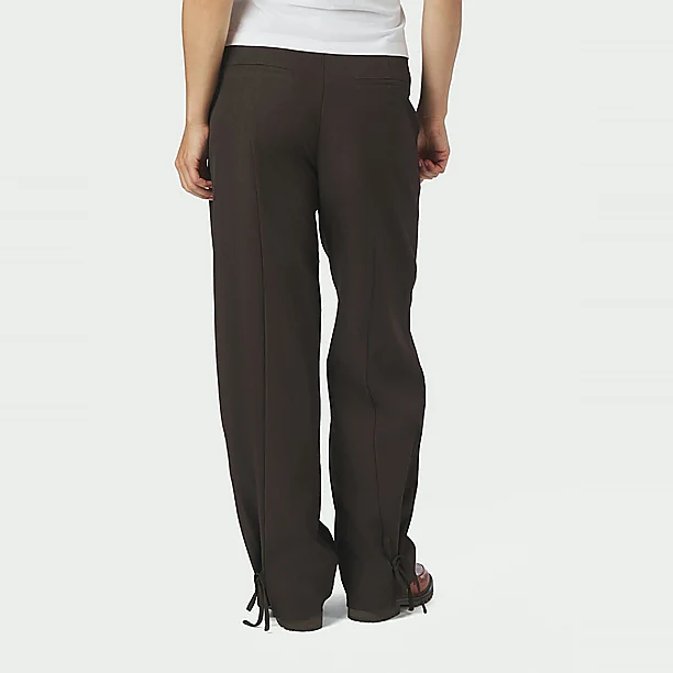 ISOTTA STRUCTURE TIE PANTS Donker Bruin
