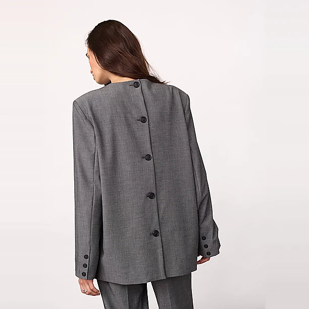JACKYCC BLAZER BLOUSE Grijs