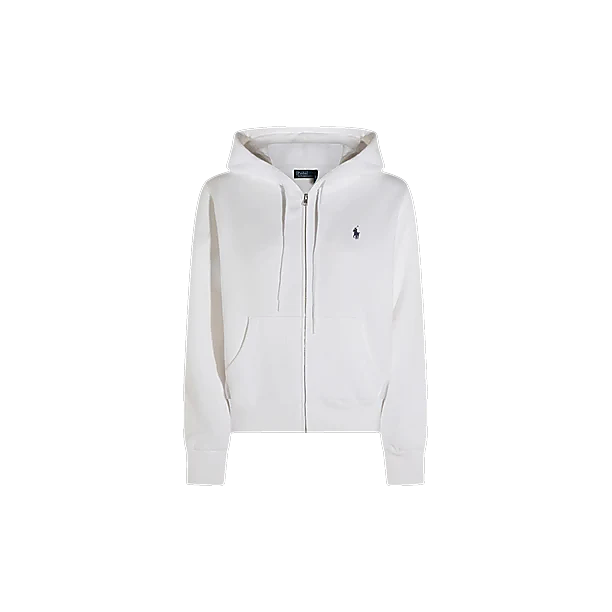 KNIT FULL ZIP SWEATSHIRT Wit