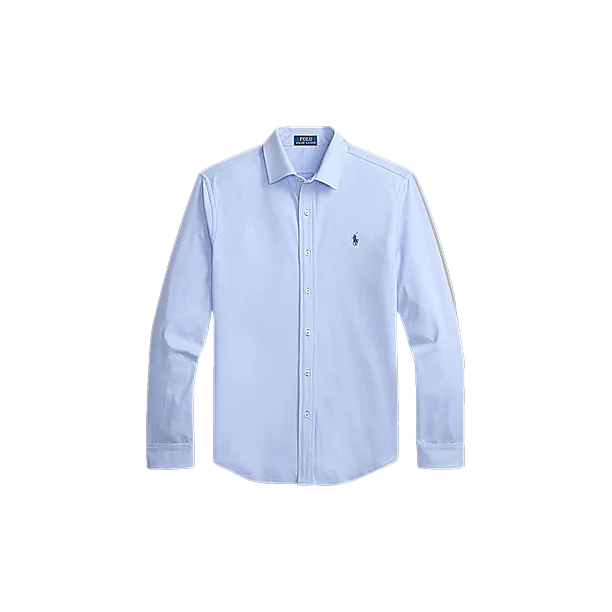KNIT-SPORT SHIRT-SHIRT Licht Blauw