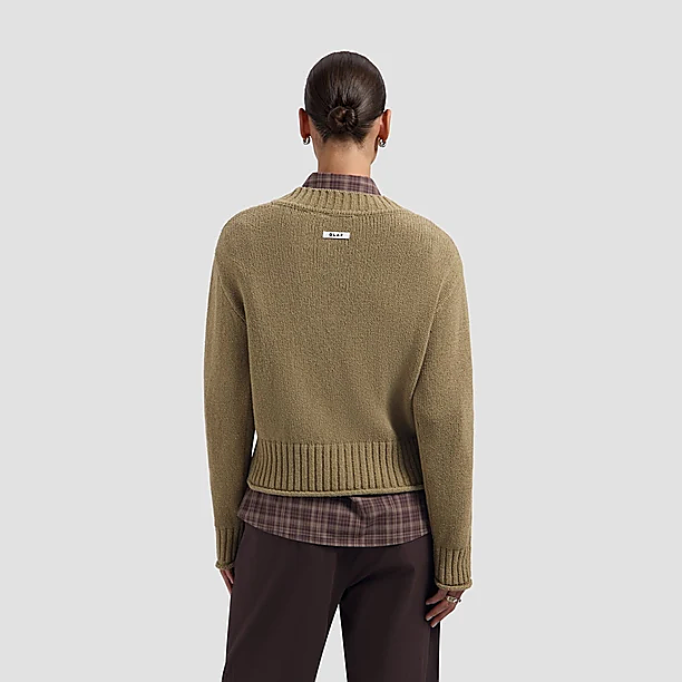 KNITTED V-NECK Bruin