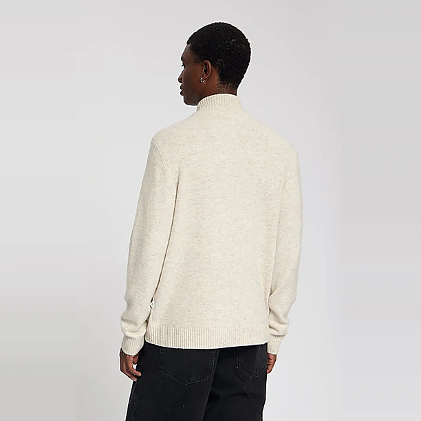 LAMAR KNITTED HALF ZIP Off White