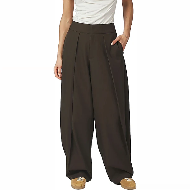 LUCILLE STRUCTURE PANTS Donker Bruin