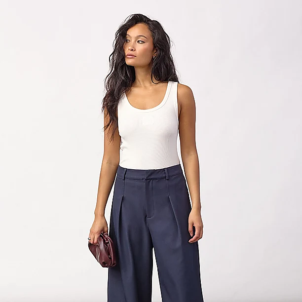 LUNACC PLEAT PANT Marine