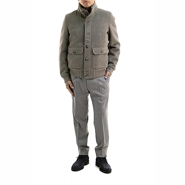 MAN'S FABRIC BLOUSON Zand
