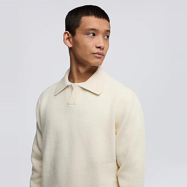 MAN'S KNIT POLO Off White