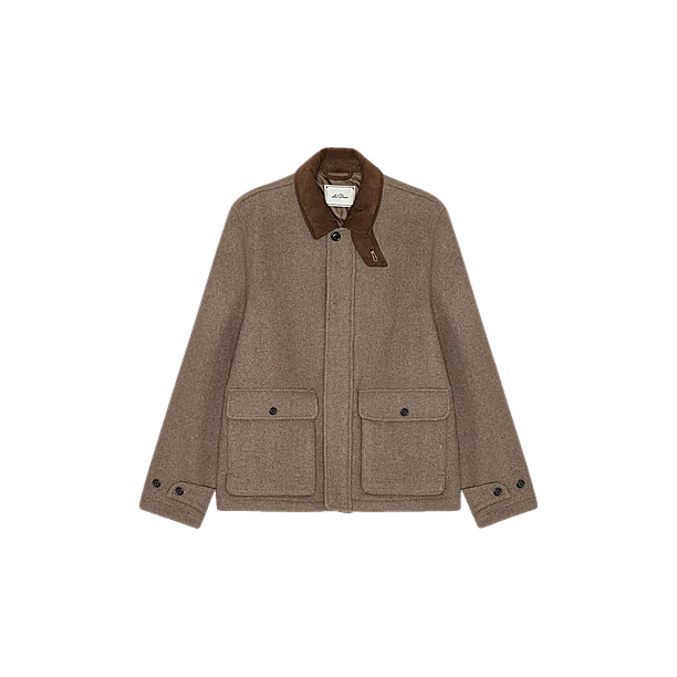 MELANGE WOOL JACKET Zand