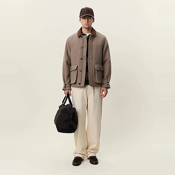 MELANGE WOOL JACKET Zand