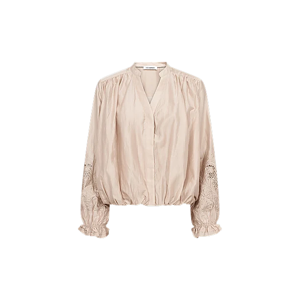 MELINCC BALLOON EMB SHIRT Beige